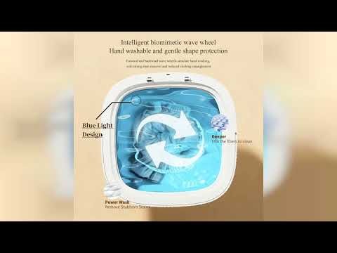 Overview: Portable Washing Machine 15L Mini Small Washing Machine Portable 3 Modes Deep Cleaning...