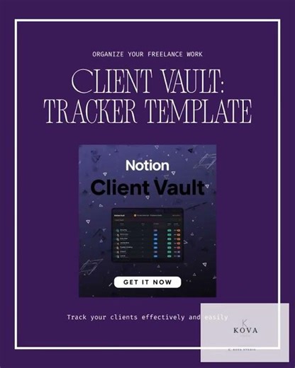 Freelancer Client & Project Tracker Notion Template (Digital Download)