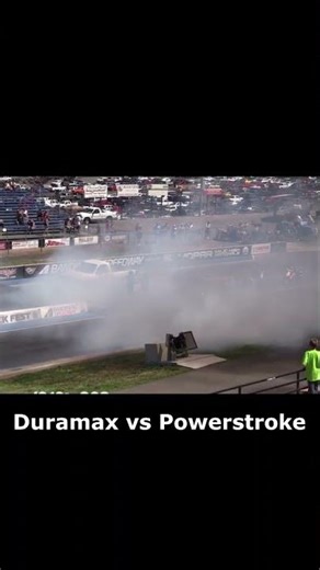 11-Second Diesel Battle: Duramax vs Powerstroke! #carshorts #dragracing