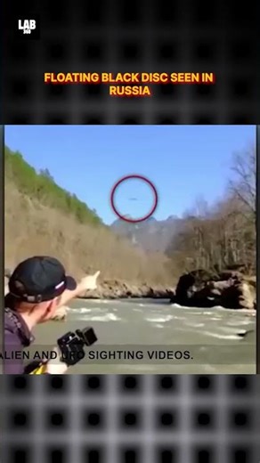 Floating Black UFO Disc Caught On Camera In Russia! #shorts #lab360 #trending