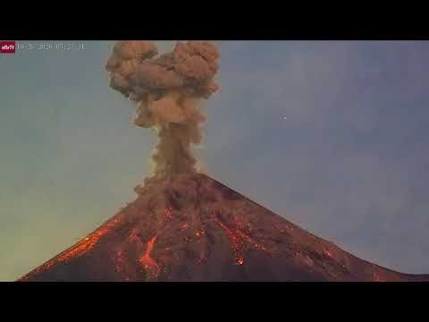 Glowing Lava Cascades Down the Slopes of Fuego Volcano (Oct 26, 2026)