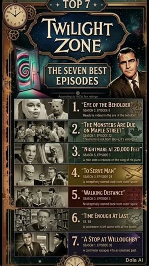 Ranking the Absolute BEST Twilight Zone Episodes of All Time! 🌀🕰️ #Shorts