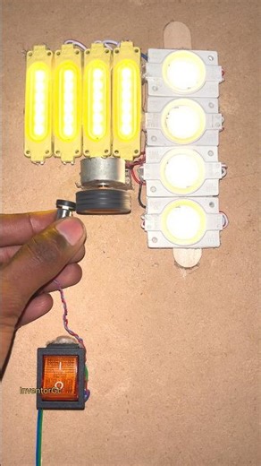 Powering 8 light with mini mini drone motor using mini tire