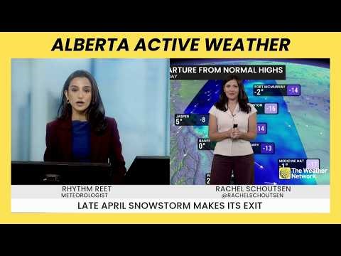 Chilly Saturday in Alberta as Snow Bands Continue to Impact Travel | #forecast