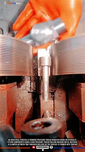 Innovation Hydraulic Fitting Thread Rolling Machine for Precision Connector Production with #tech