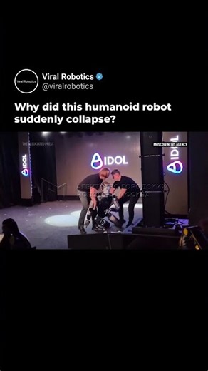 Russian Humanoid Robot AIDOL Collapses Face First at Its Debut