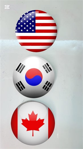 USA, South Korea & Canada Flag Icons #satisfyingvideo #colormixing #trending #colorart #satisfying
