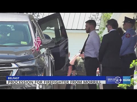 WATCH: Body of firefighter killed in Searsmont explosion arrives at Belfast