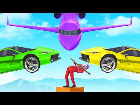 RPG vs SUPER CARS + PLANES in GTA 5!
