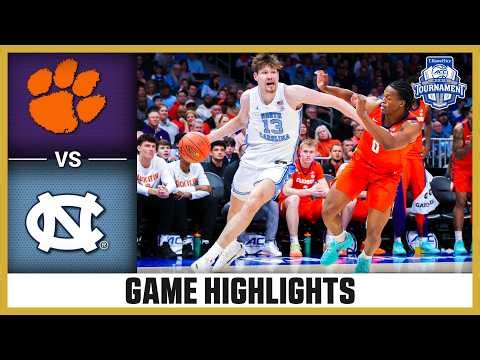 Clemson vs. North Carolina Game Highlights | 2026 T. Rowe Price ACC Men's Basketball Tournament