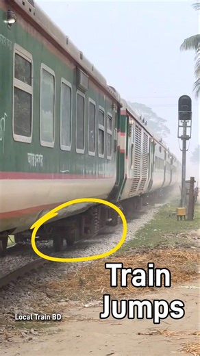 Bumpy Track, PT Inka Coach Suspension Jumps. #train #railway #bogie #shorts