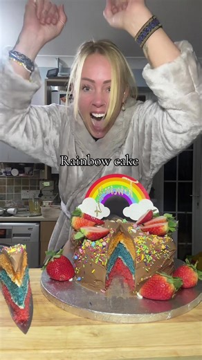 How to Make a Colorful Rainbow Cake