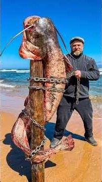 Cooking a Giant Naqqa Fish Over Fire 🔥 Outdoor BBQ #food #cooking #fish