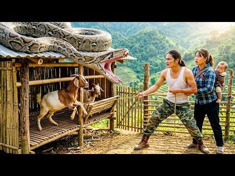 Giant Python Attacks My Goats! Brave Rescue & Cassava Harvest – SURVIVAL ALONE