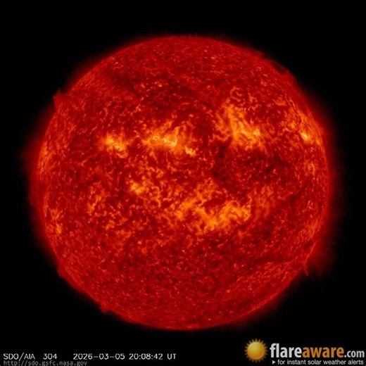 5 Mar - 6 Mar: 24 Hour Solar Activity (Earth Facing; Solar Storm, Sunspot, Solar Flare, CME)