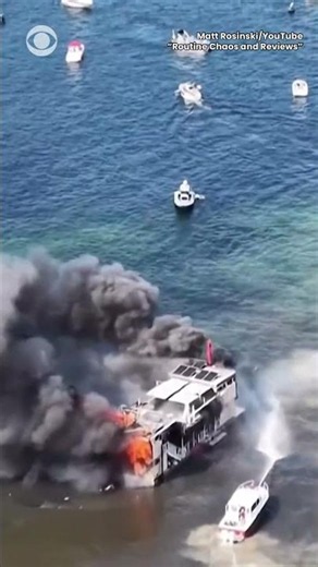 Popular floating restaurant in New Hampshire destroyed in massive fire #shorts