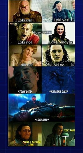 Everyone Dies… But Loki Hits Different 💚Marvel Fans When Loki Dies 😭😂Tony & Natasha Die Fans😐|