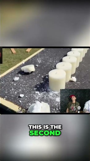 9mm vs Candles: Explosive Test Results! #shorts