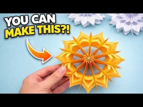 Easy Paper Crafts ❄️ Make Stunning 3D Snowflakes with Paper (Simple Method)