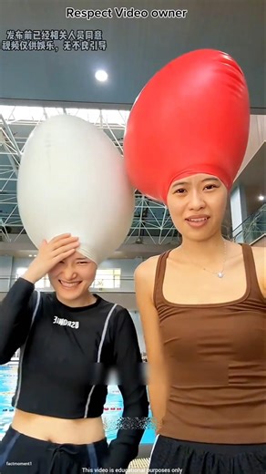 Girl Tries Balloon Swimming Hack?! Pool Chaos Goes Viral 😂🎈 #shortvideo