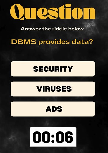DBMS provides data?