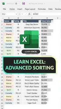 Learn Excel: Advanced Sorting #excel