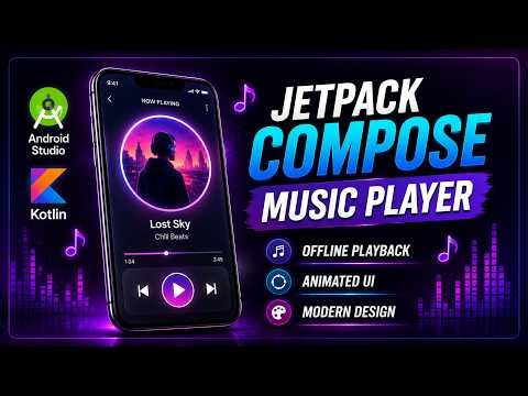 How to create a Modern Music Player app in Android Studio using Jetpack Compose.