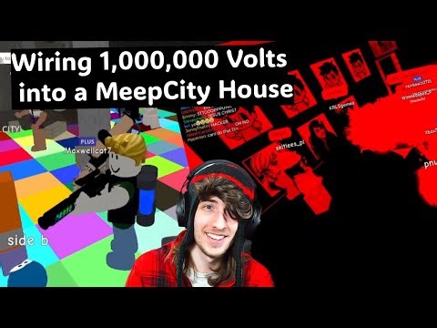 Wiring 1,000,000 Volts into a MeepCity House | Roblox Exploiting #1