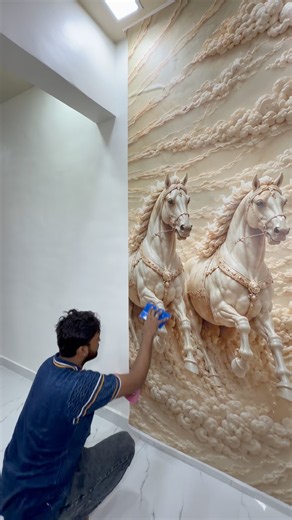 3d 5d wallpaper, 9892697457, 5d wallpaper 7 horses design, #trending #viralvideo #fyp #viral