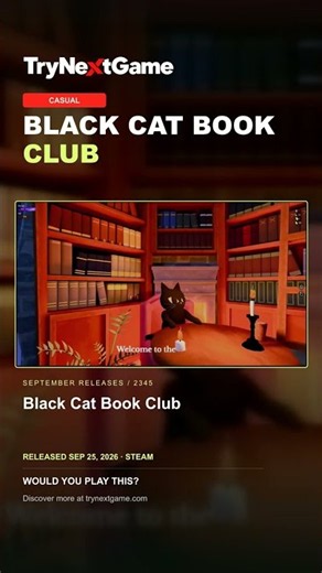 Black Cat Book Club | New Casual Game on Steam