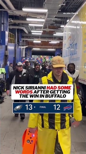 Nick Sirianni didn't hold back after getting the win in Buffalo #eagles