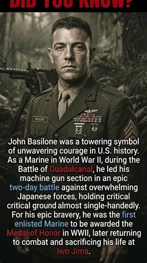 The Marine Who Refused to Quit 🇺🇸 | John Basilone