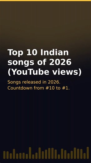 Top 10 Most Viewed Indian Songs of 2026 on YouTube (Countdown) #Shorts