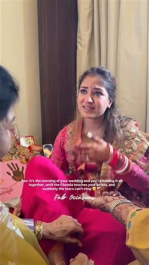 Bride Breaks down during her Chooda Ceremony | Indian Bride | Wedding Emotions | Family Moments #fyp