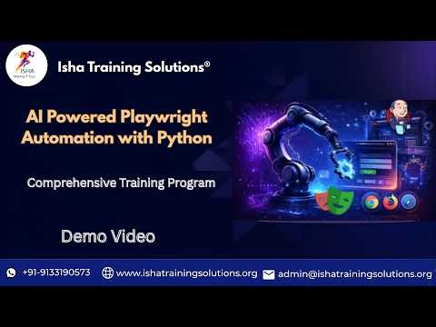 Playwright Automation with Python DemoVideo on 18th April 2026.Call/WhatsApp on 9133190573 to Enroll