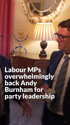 Labour MPs overwhelmingly back Andy Burnham for party leadership