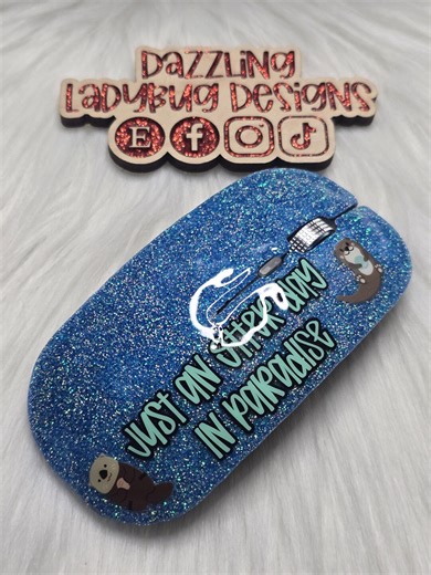 Glittered Wireless Mouse: Custom Color Bluetooth Computer Mouse - Etsy