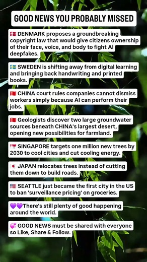 Good news around the world #updates #goodnews #latest #positivenews