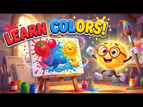 Learn Colors with Sparky! 🎨 Red, Blue & Yellow for Toddlers | Bright Mind TV