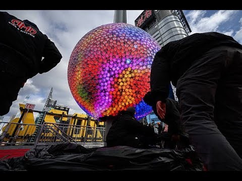 Times Square conducts New Year's Eve ball drop test
