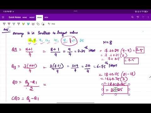 Part2- QUARTILE DEVIATION PROBLEMS-INDIVIDUAL SERIES
