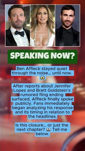 Ben Affleck Breaks Silence On JLo Situation 😳 #short #JLO #Benaffleck