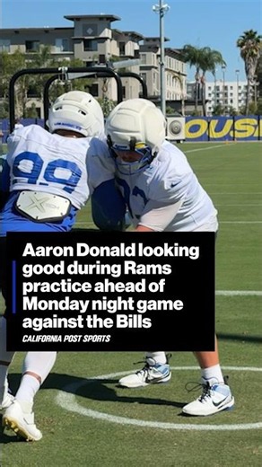 Aaron Donald looking good during Rams practice ahead of Monday night game against the Bills