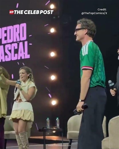 Pedro Pascal made a surprise appearance at the 'The Mandalorian & Grogu' panel during CCXP Mexico