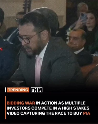 FHM PAKISTAN on Instagram: "A look back at the intense bidding war video from the time PIA was up for sale, capturing the moments before the deal was sealed"