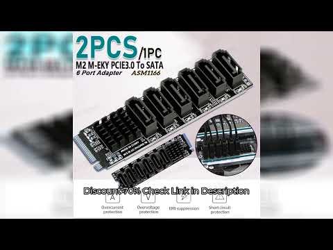 2/1PC M.2 NVME PCI-E PCIE X4 X8 X16 To 6 Port 3.0 SATA Adapter Card Riser III ASM1166 6GB/S Chassis