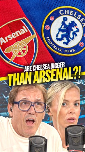 Tony Cascarino argues that Chelsea are a bigger club than Arsenal! 🔵🔴#football #arsenal #chelsea