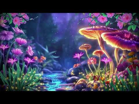 Magical Night 💜 Soft Calming Sleep Music ★ Fall Asleep Fast & Easy