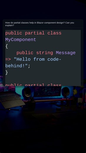 Partial Classes in Blazor | .NET Interview Question #Shorts #Csharp #Coding #Programming