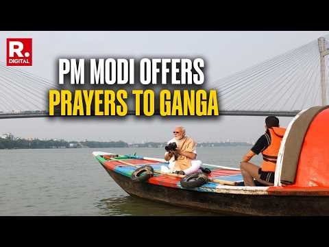 PM Modi Offers Prayers To Ganga At Hooghly Riverbank, Reiterates Development Commitment